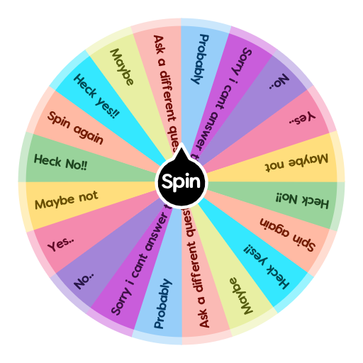 YES 👍 or NO 👎 Wheel  Spin the Wheel - Random Picker