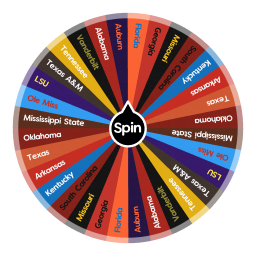 2024 SEC Teams | Spin the Wheel - Random Picker