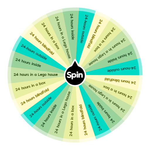 24 hour Challenges Spin The Wheel App