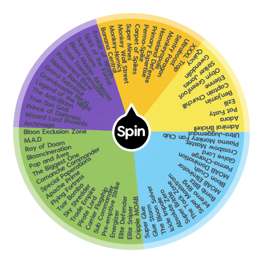 6 Tower and Hero Randomizer Spin The Wheel App