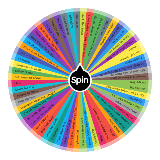 80's hits | Spin The Wheel App