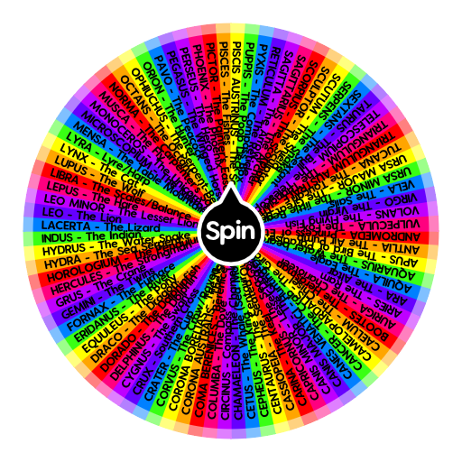 ⭐88 CONSTELLATIONS⭐ | Spin the Wheel - Random Picker