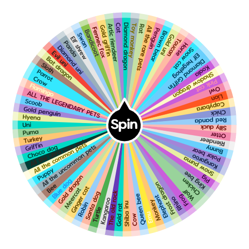 Lol, i made a wheel of names with all adopt me pets on it and kept spinning  but never got a leg