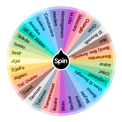 Algeria Provinces Spin the Wheel Random Picker