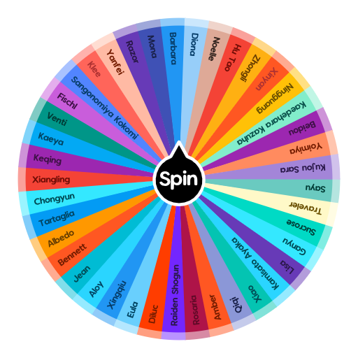 All Genshin Impact Characters (v2.1) Spin The Wheel App