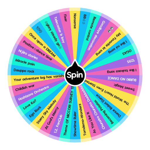 All wonderlands x showtime songs Spin the Wheel Random Picker
