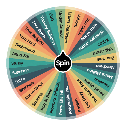 American Clothing Brands (M-Z) | Spin The Wheel App