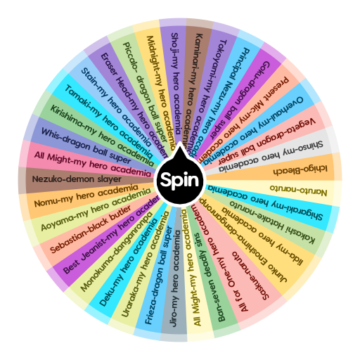 Anime Characters Spin The Wheel App