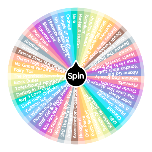 Anime of the .  Spin the Wheel - Random Picker