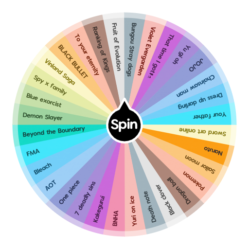 What Anime Should I Watch ?  Spin the Wheel - Random Picker