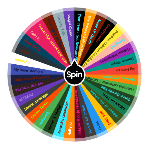 WHAT IS YOUR ANIME💞  Spin the Wheel - Random Picker