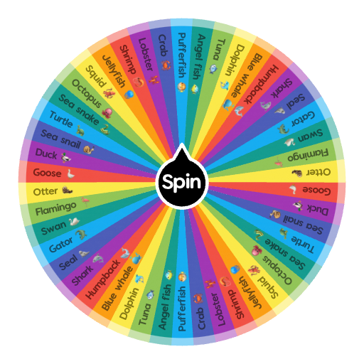 Aquatic animals | Spin the Wheel - Random Picker