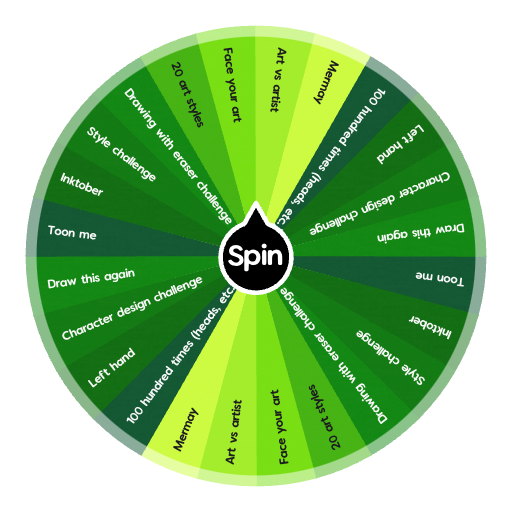 Art challenges Spin the Wheel Random Picker