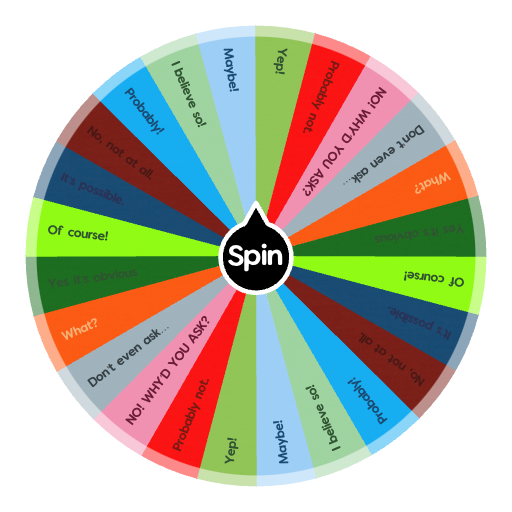 Ask me a yes or no question! | Spin the Wheel - Random Picker