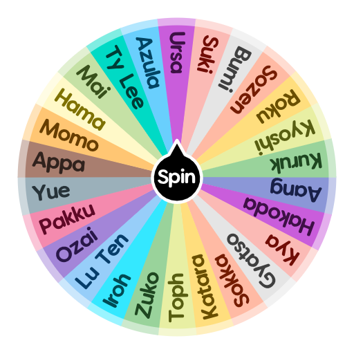 Avatar the last airbender Spin the Wheel Random Picker
