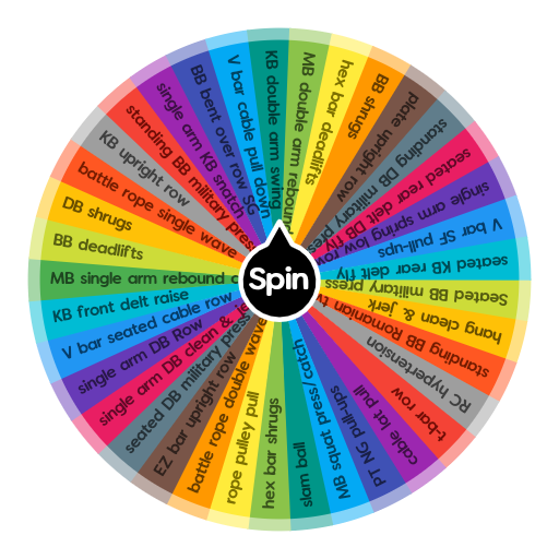 Back & Shoulders Exercises Spin The Wheel App