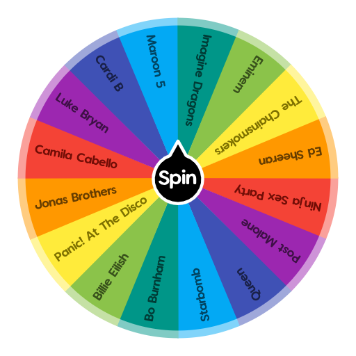 Bands/Artists to listen to Spin The Wheel App