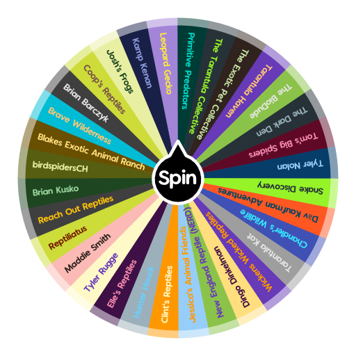 Best Exotic Pet YouTuber? Spin The Wheel App