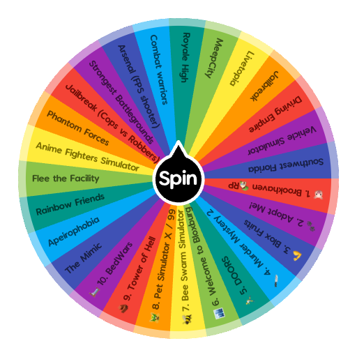 Best Roblox games to play. | Spin The Wheel - Random Picker