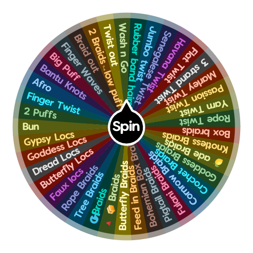 Black Hairstyles Spin The Wheel App