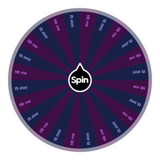 Blackjack alone Spin the Wheel Random Picker