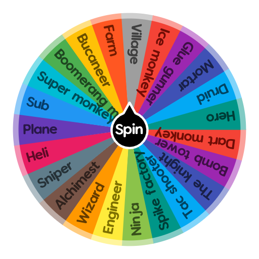 Bloons towers | Spin The Wheel App