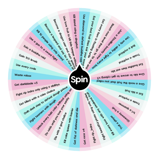 Blox Fruit Challenges  Spin the Wheel - Random Picker