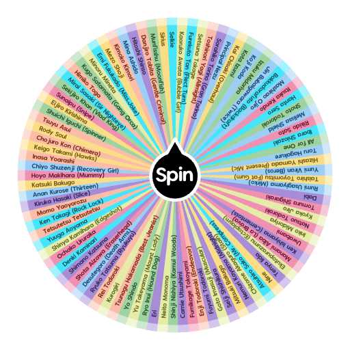 BNHA All (Most) Characters | Spin the Wheel - Random Picker