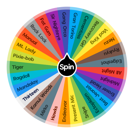 BNHA Heros | Spin The Wheel App