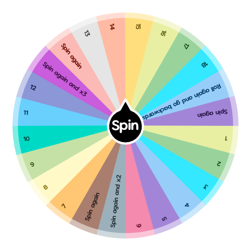 Board game dice (Wheel version) Spin The Wheel App