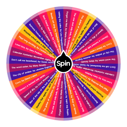 Books I Need To Read Spin The Wheel Random Picker