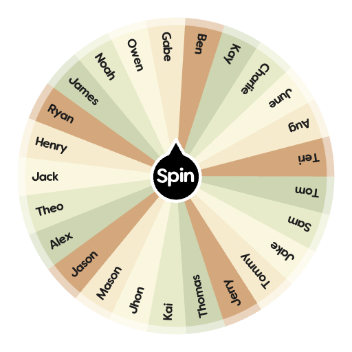 Boy names Spin the Wheel Random Picker