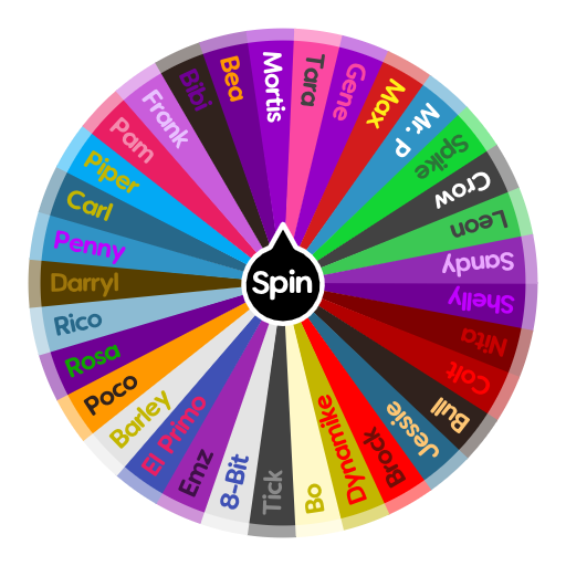 Brawl Stars All 33 Brawlers Spin The Wheel App