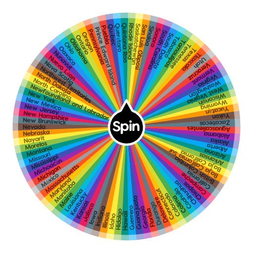 Canadian, American, and Mexican Subdivisions Spin the Wheel Random