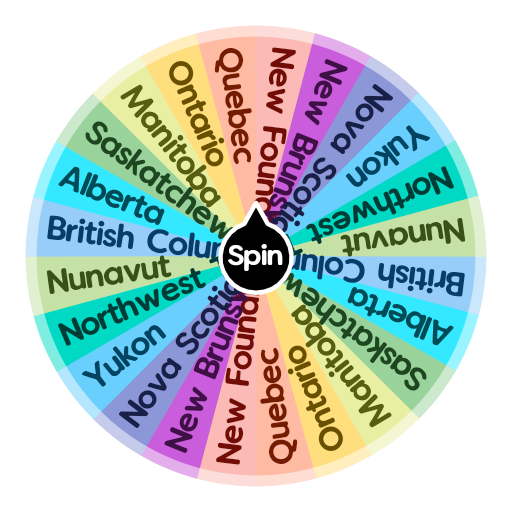 Canadian Provinces Spin The Wheel App