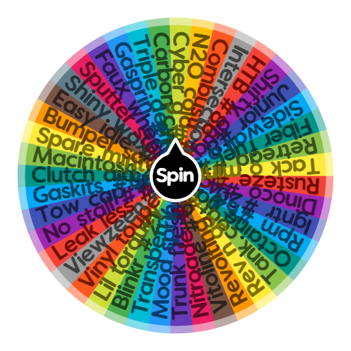 Cars companies and race numbers Spin the Wheel Random Picker