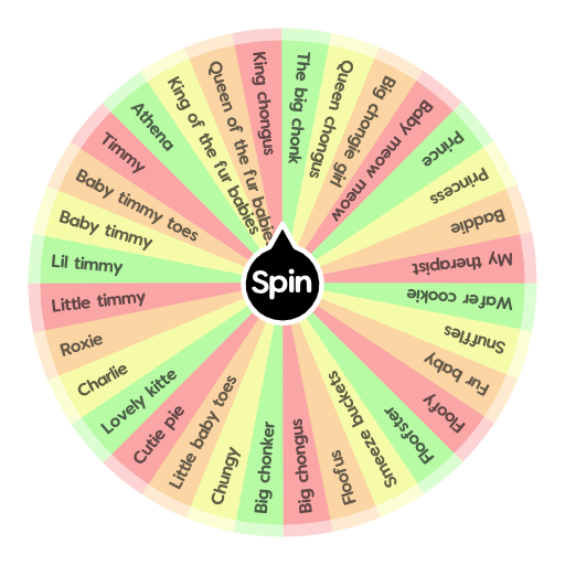 Cat Names nicknames Spin The Wheel App