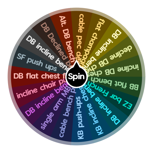 Chest Exercises Spin The Wheel App
