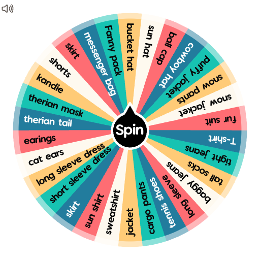 Random Accessories Wheel clothes | Spin The Wheel - Random Picker