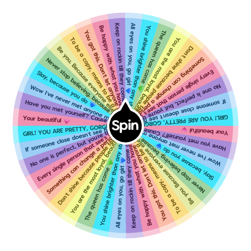 🌸complements🌸( for girls that need a hug ) | Spin the Wheel - Random Picker