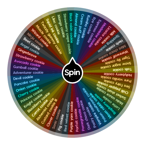Cookie run kingdom characters Spin the Wheel Random Picker