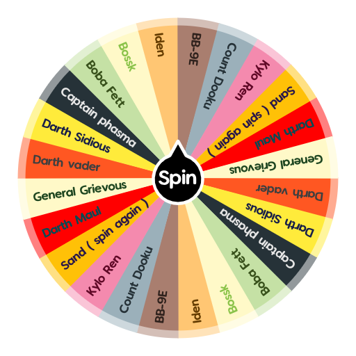 Battlefront 2 dark side hero wheel | Spin The Wheel App