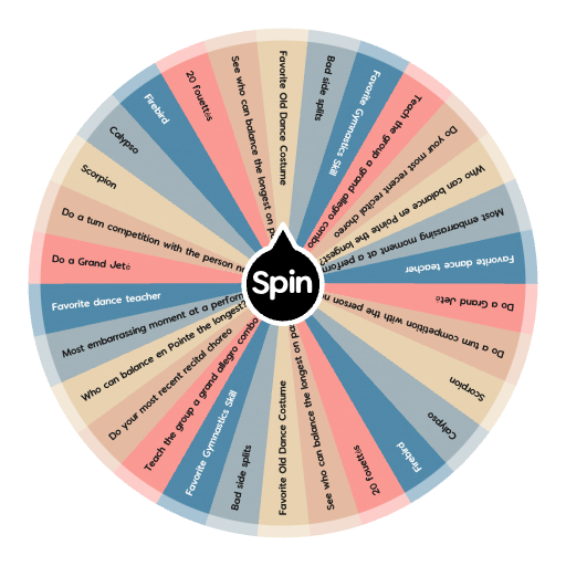 Dancer Dares Spin the Wheel Random Picker