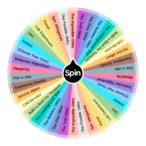 Roblox Game Spinner 2 Spin The Wheel App - roblox game picker wheel