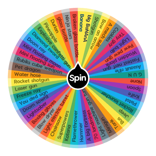 Weapon for zombie apocalypse | Spin the Wheel - Random Picker