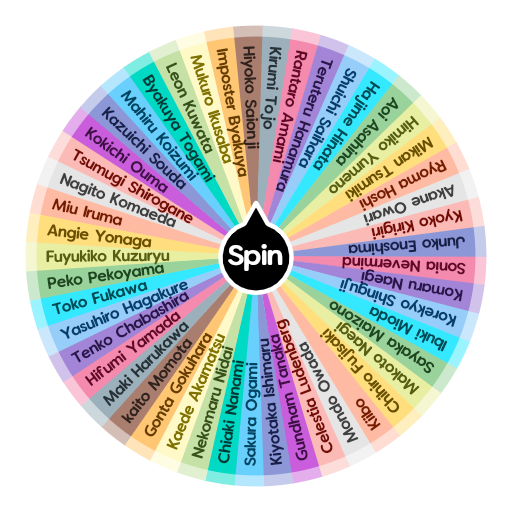 Danganronpa random character generator Spin The Wheel App