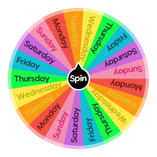 Days of the week | Spin The Wheel App