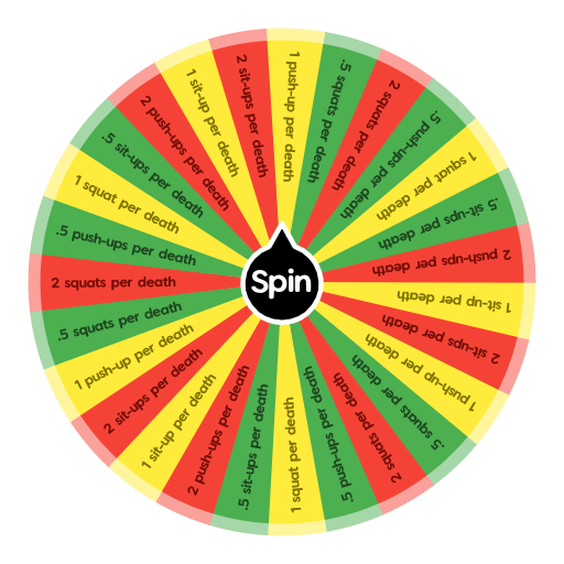 Death Exercise Spin the Wheel Random Picker