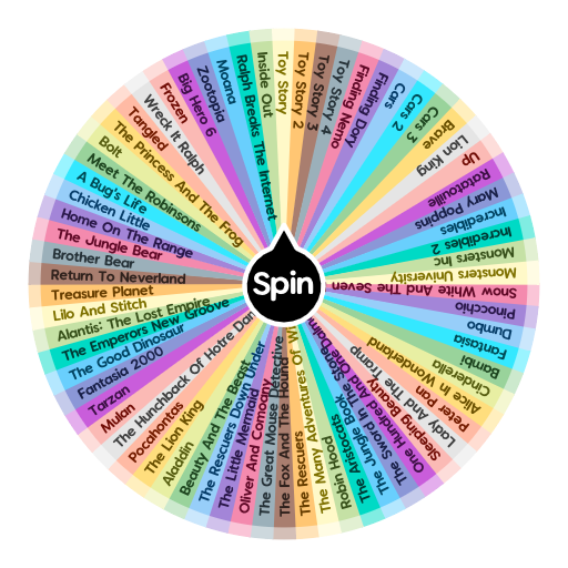 disney movie wheel spinner