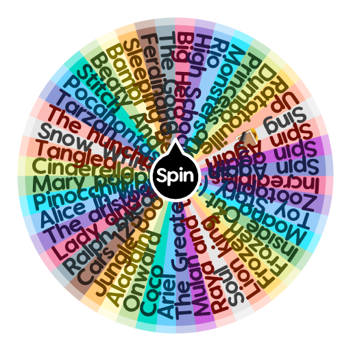 disney movie wheel spinner